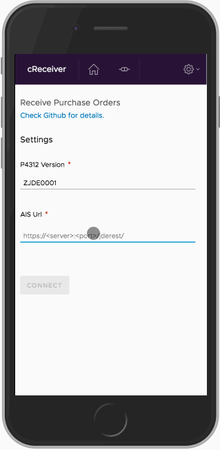 PWA Receiver - configure